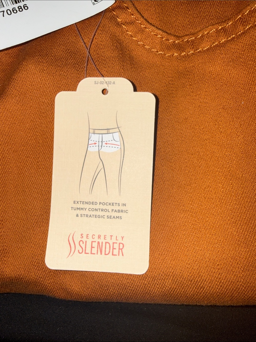 St. John's Bay Women's Rust Orange Skinny Jeans - Picture 6 of 8